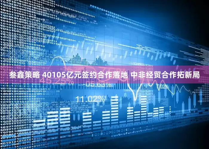 叁鑫策略 40105亿元签约合作落地 中非经贸合作拓新局
